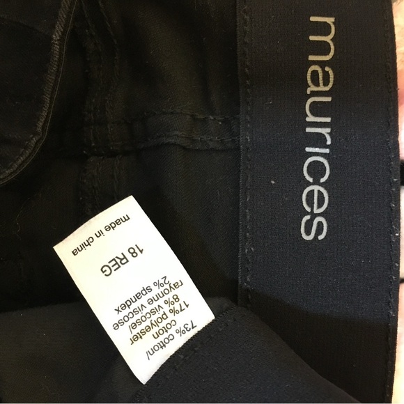Maurice’s Black PullOn Stretch Jean Size 18 Reg - Picture 6 of 6